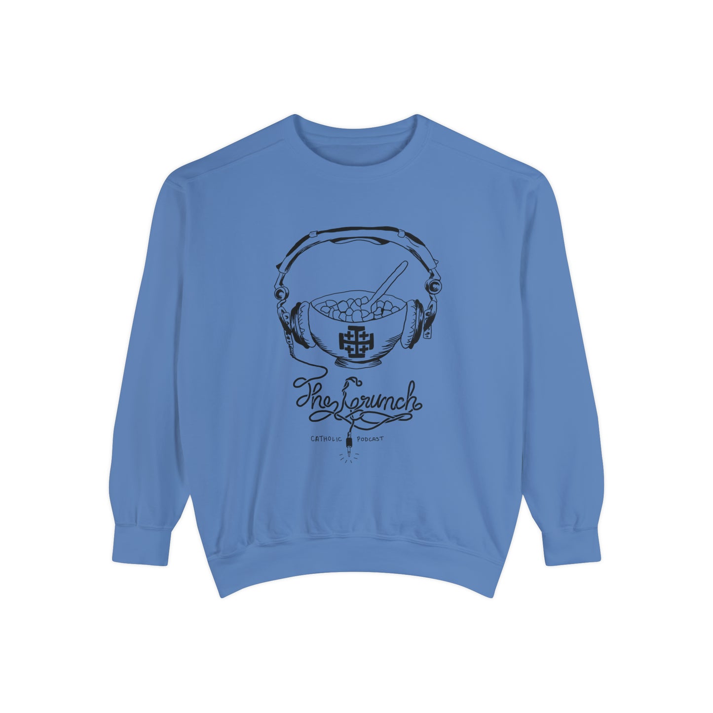 The Crunch Podcast | Retro Design | Unisex Garment-Dyed Sweatshirt